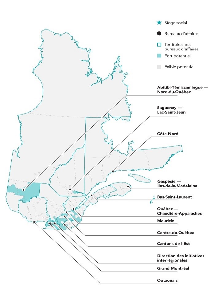 Les régions du Québec